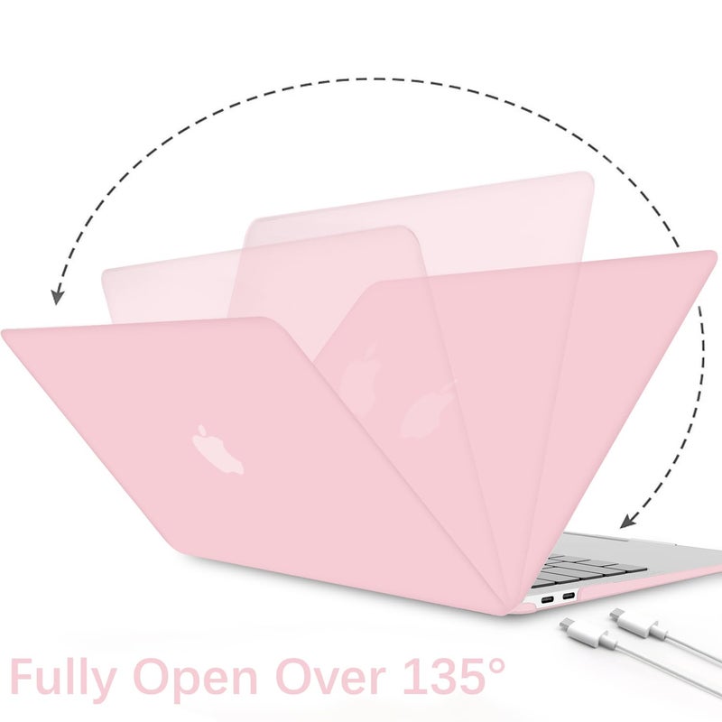 B BELK Compatible with MacBook Air 13 inch Case 2022 2021 2020 2019 2018 Release A2337 M1 A2179 A1932 with Touch ID  Plastic Laptop Hard Shell Case + Keyboard Cover + Screen Protector  Rose Quartz - Image 5